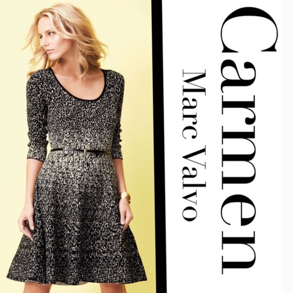 Carmen Marc Valvo Black Dress